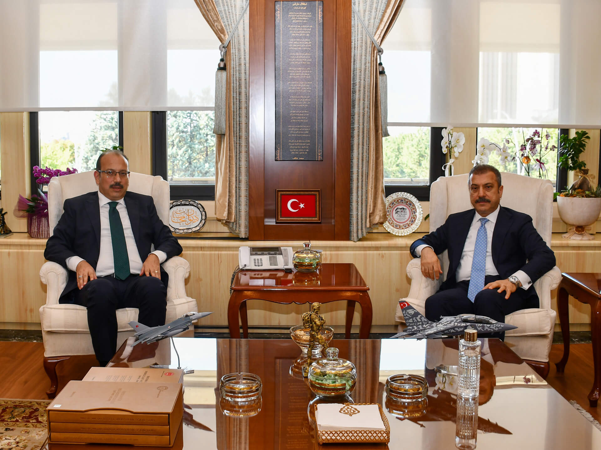 Sayıştay Başkanı Metin YENER’i, Merkez Bankası Başkanı Prof. Dr. Şahap KAVCIOĞLU Ziyaret Etti